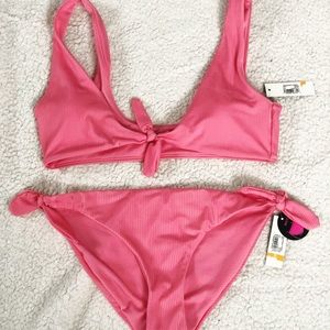 No Boundaries Pink lined bikini top + bottom